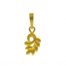 22K Gold Stylish Casting Leaf Pendant